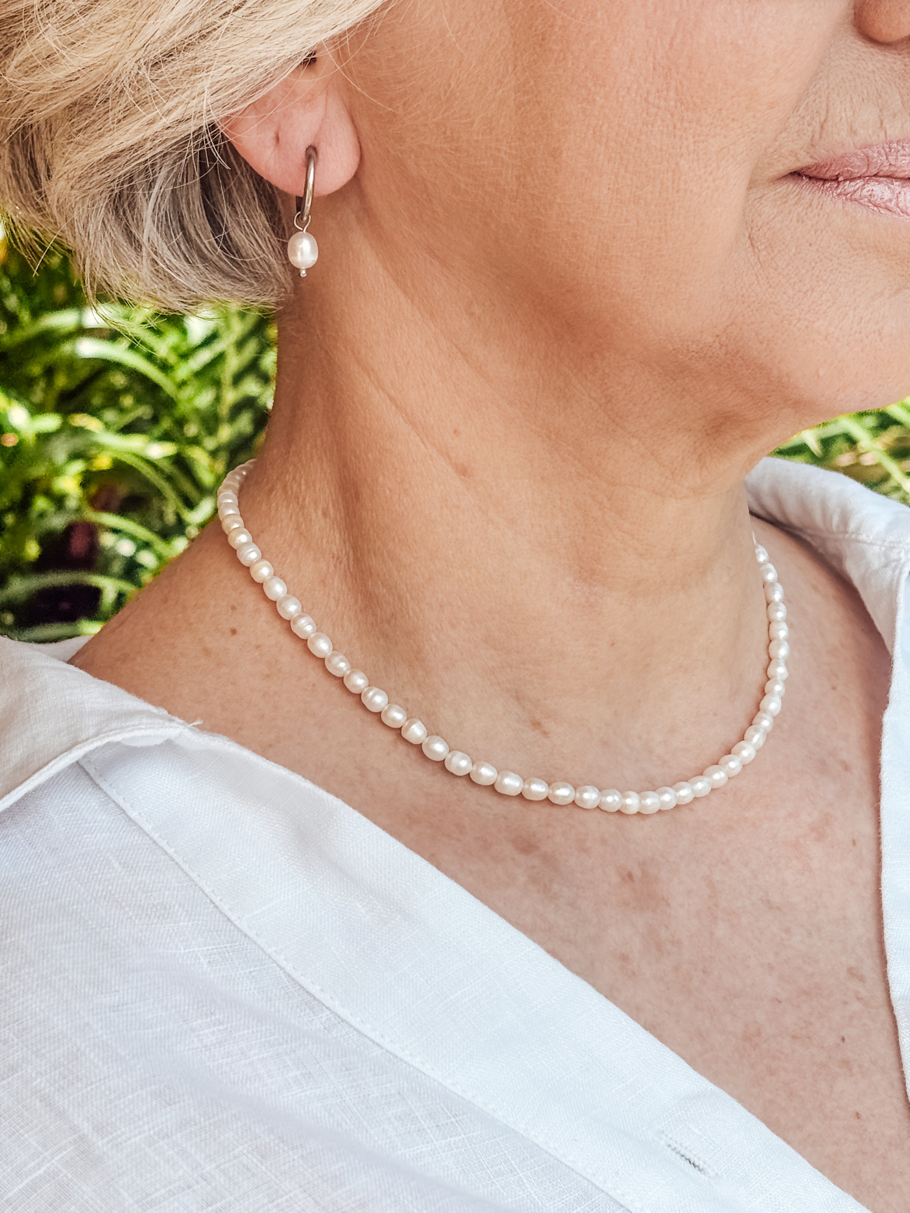 "Painted Lady" Pearl Choker