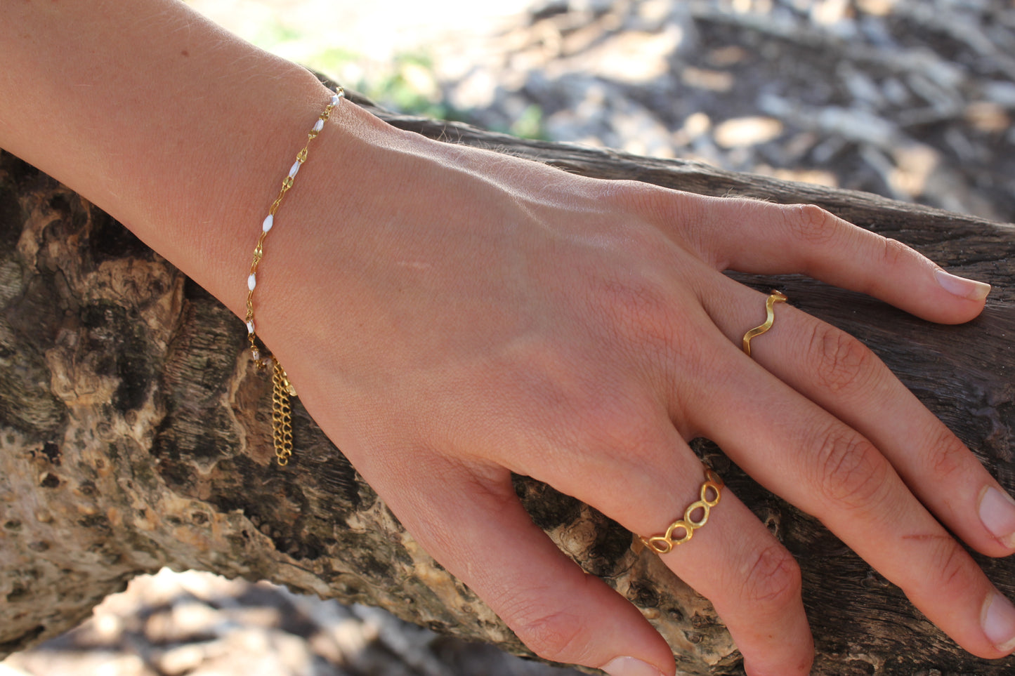 "Bachelor Buttons" Wave Rings