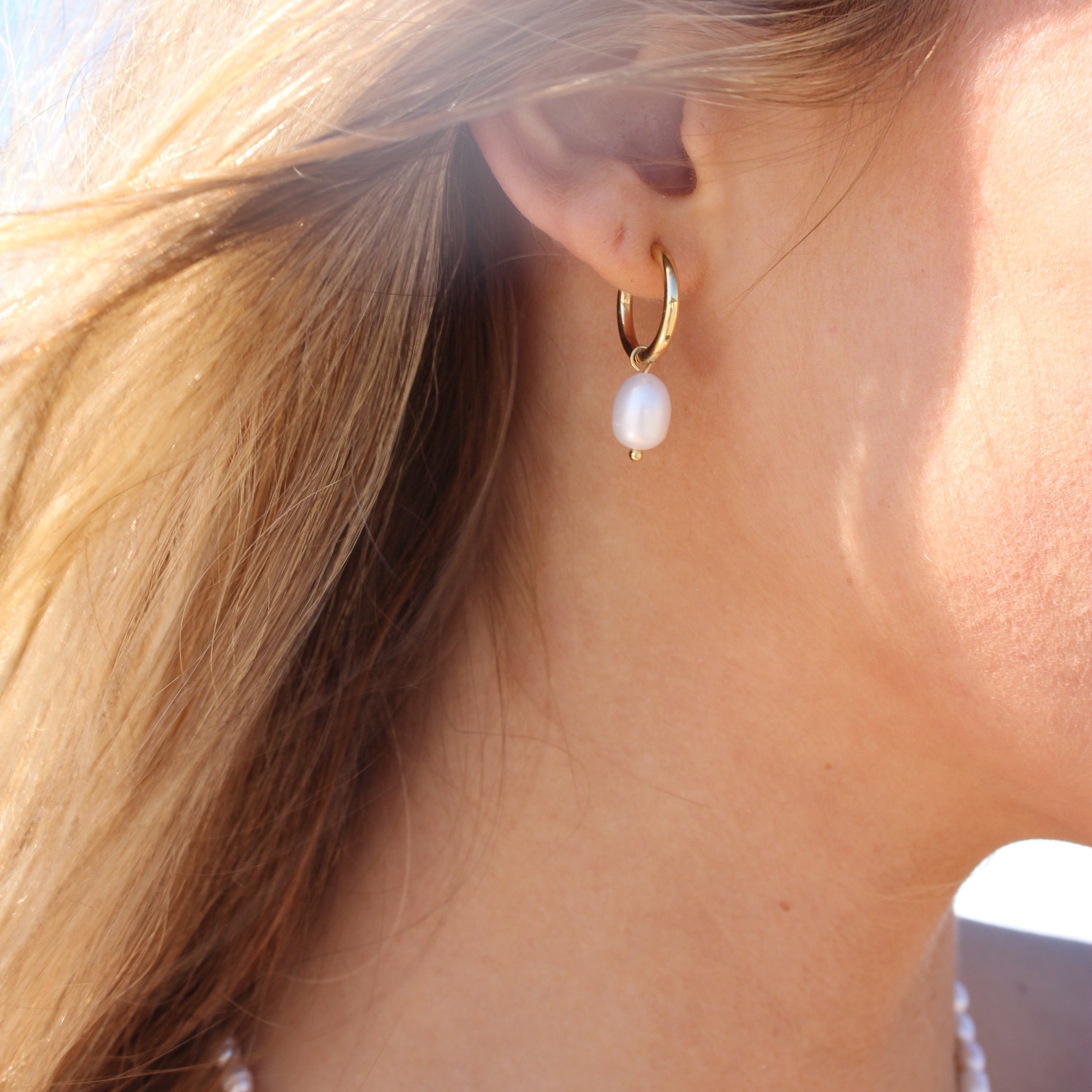 "Blazing Star" Pearl Earrings