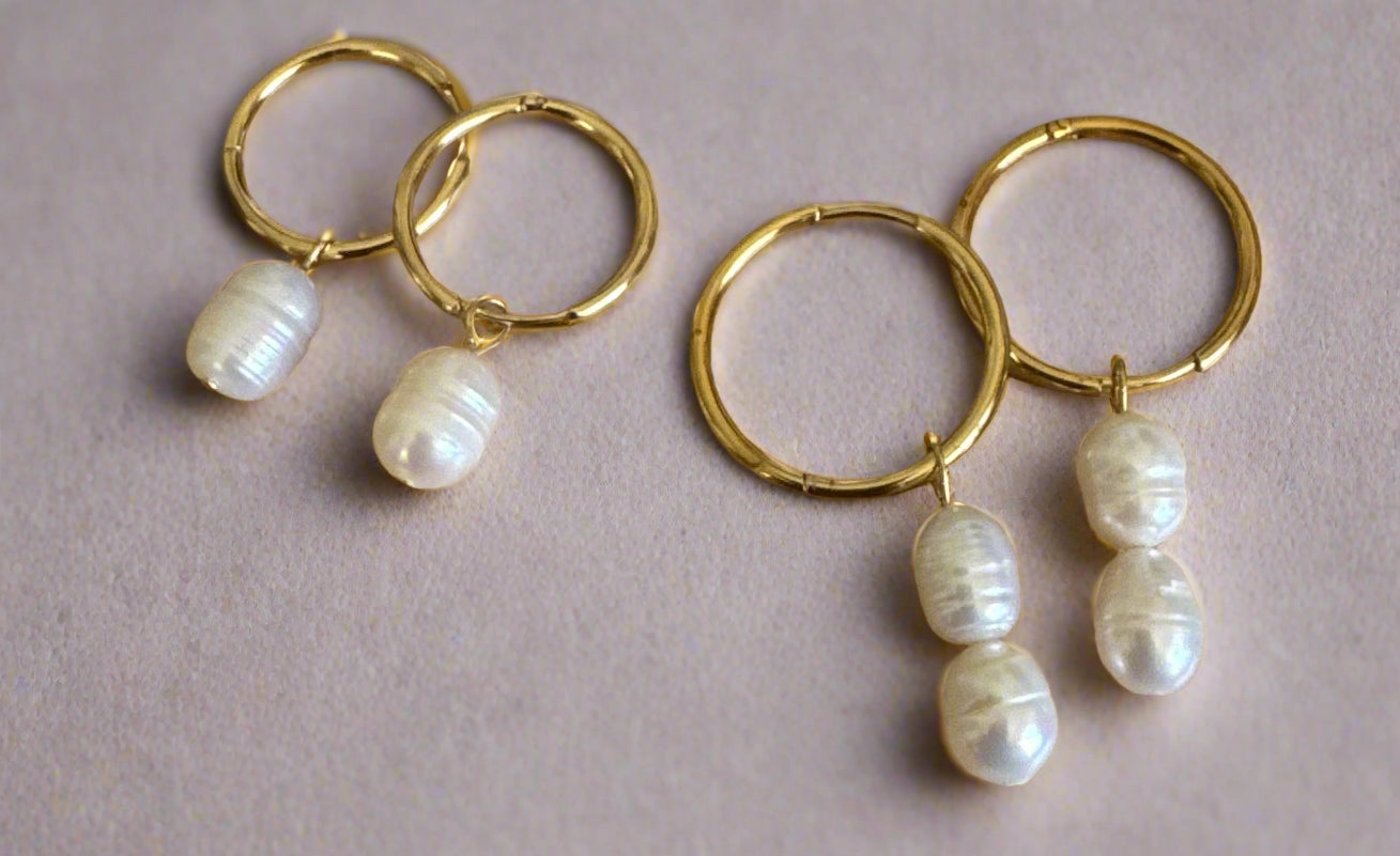 "Peony" Pearl Earrings