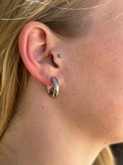 "Gladiolus" Huggie Earrings