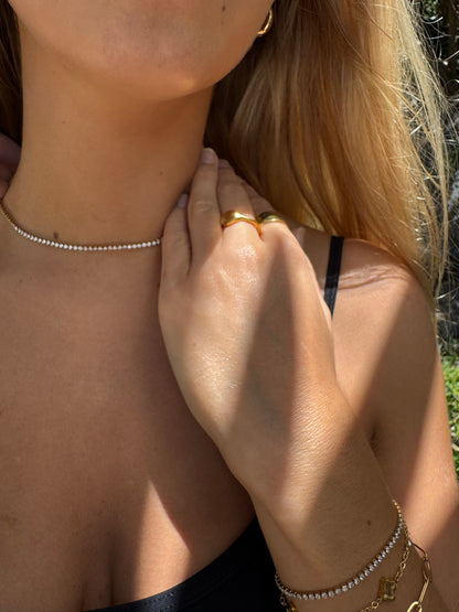 "Forget-Me-Not" Tennis Necklace