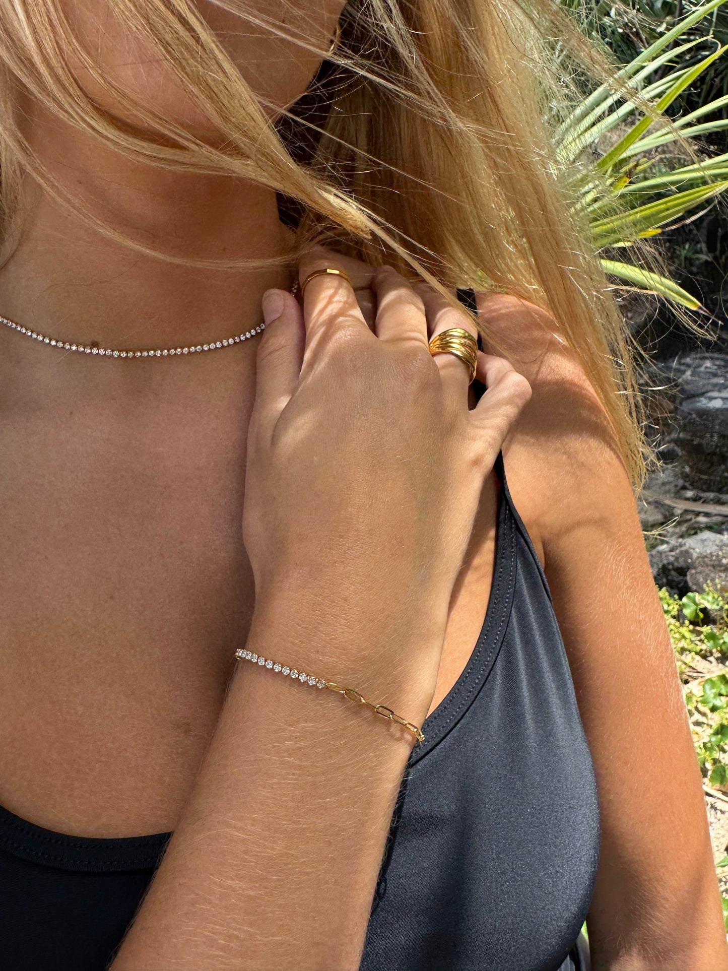 "Forget-Me-Not" Tennis Necklace