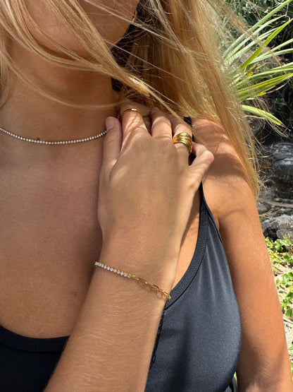 "Forget-Me-Not" Tennis Necklace