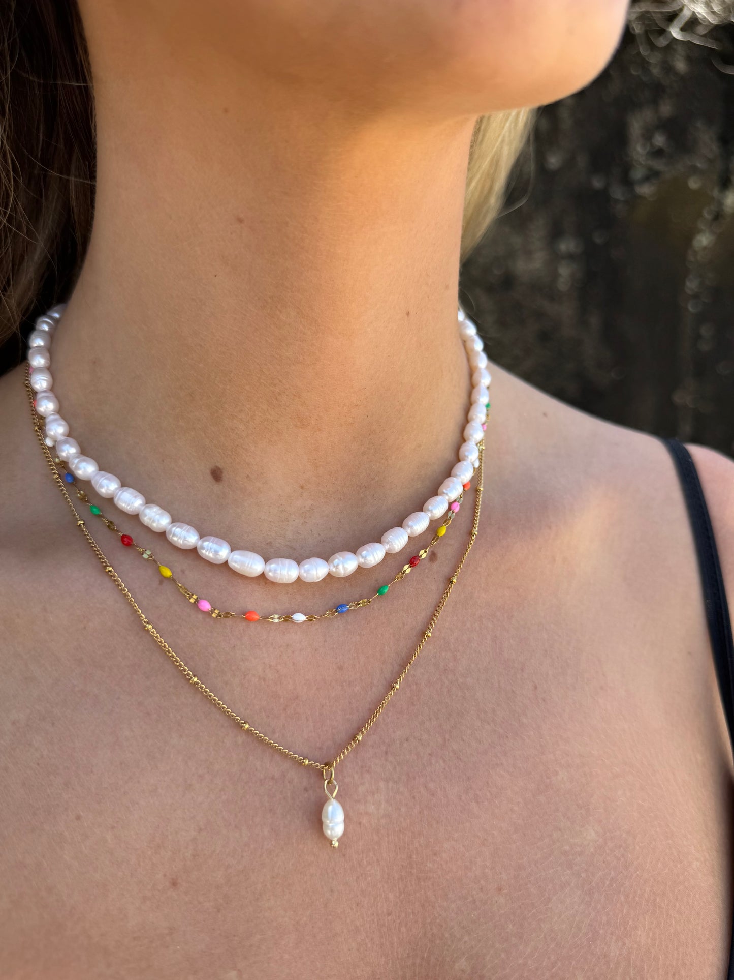 Painted Lady Pearl Choker