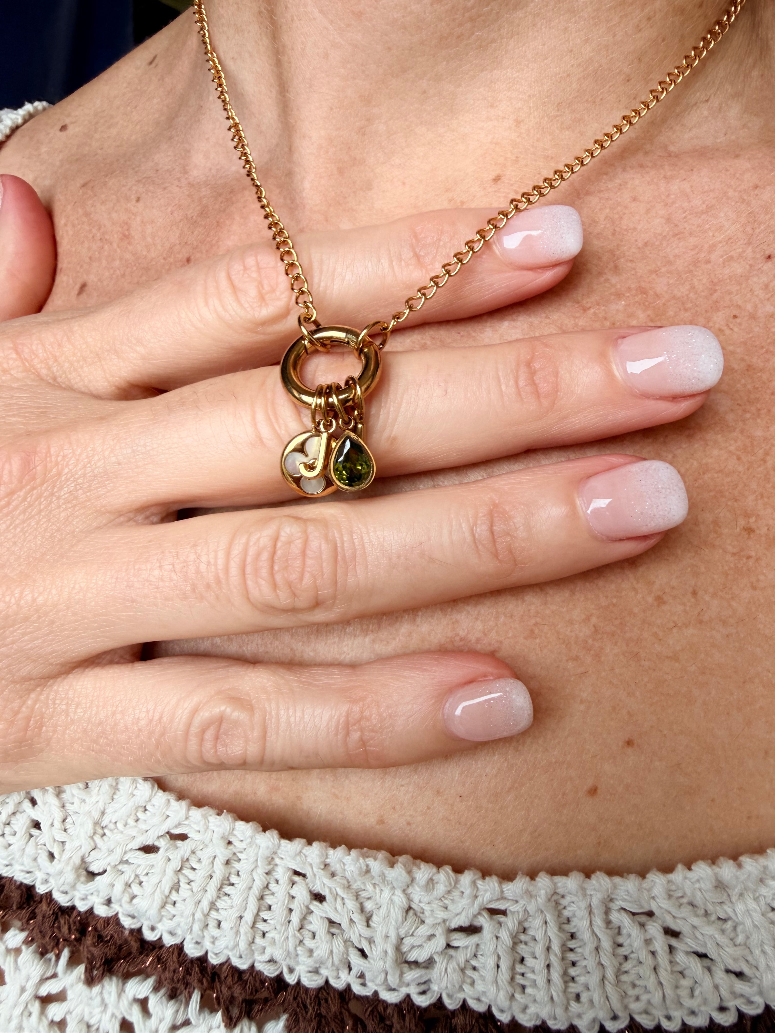 "Gerbera" Initial Necklace