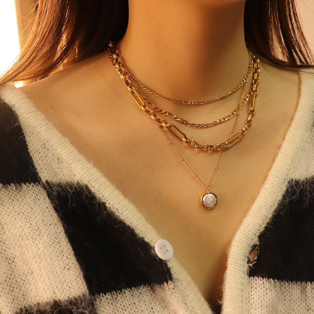 Peony Mother of Pearl Necklace