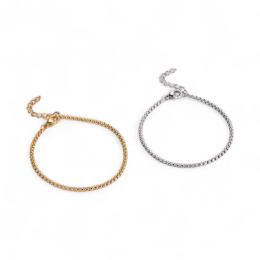 "Rose" Box Chain Bracelet