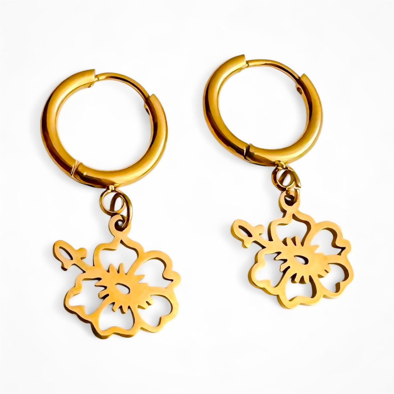 "Hibiscus" Pendant Earrings