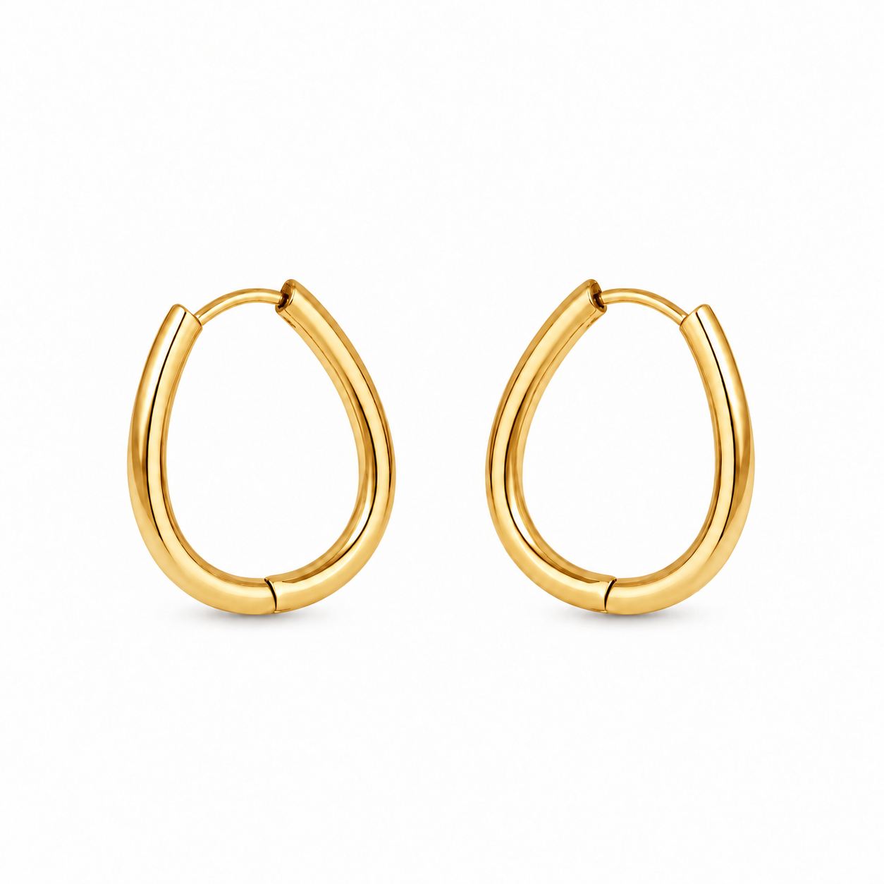 Tear Drop Hoop Earrings