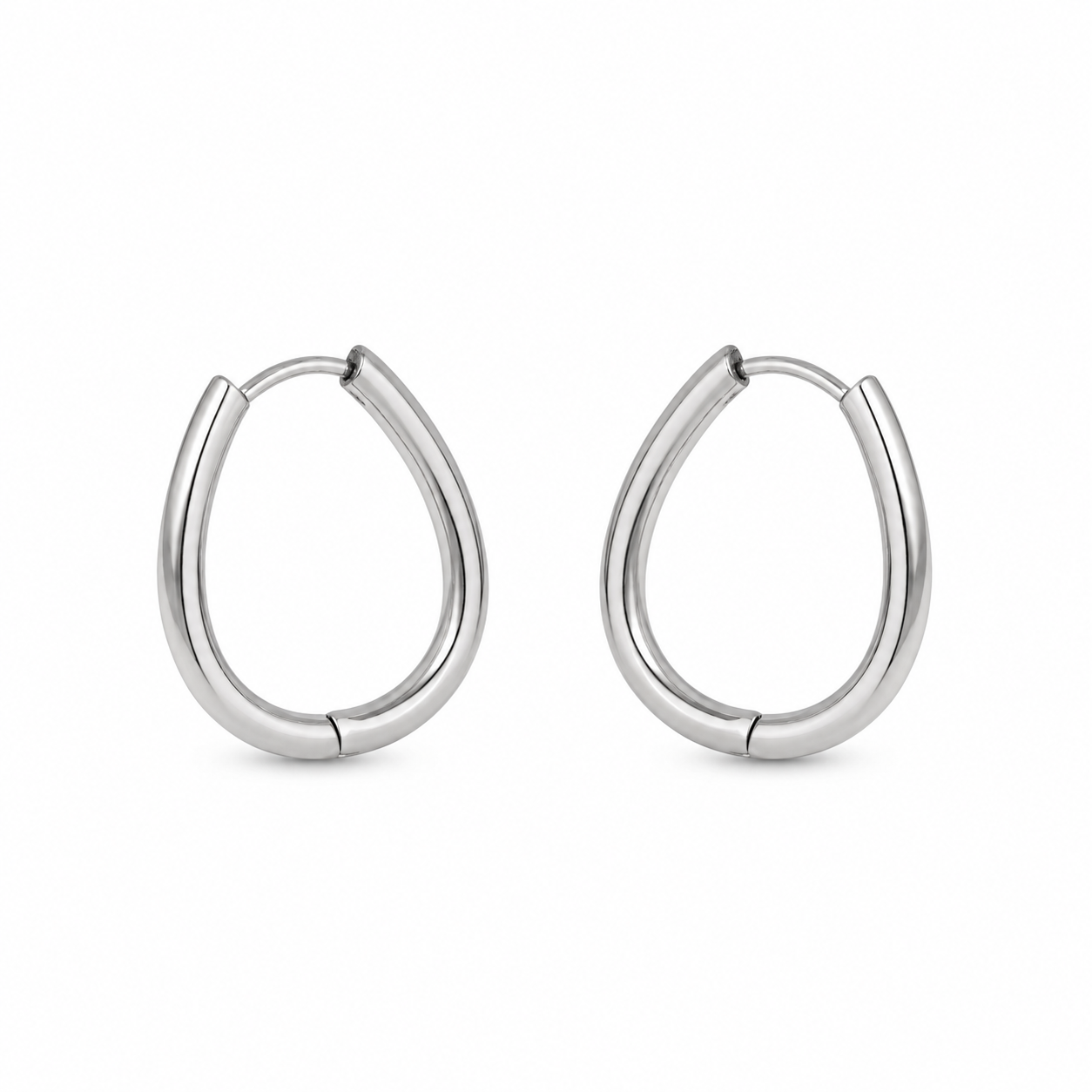 Tear Drop Hoop Earrings