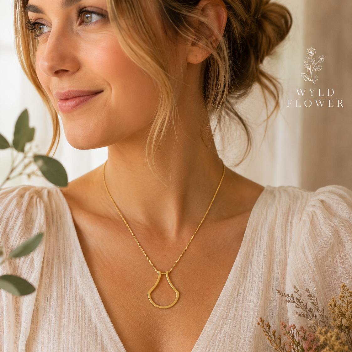 Amaryllis Ring Keeper Necklace