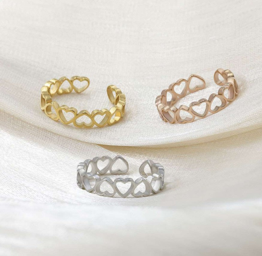 "Chain of Hearts" Toe Ring