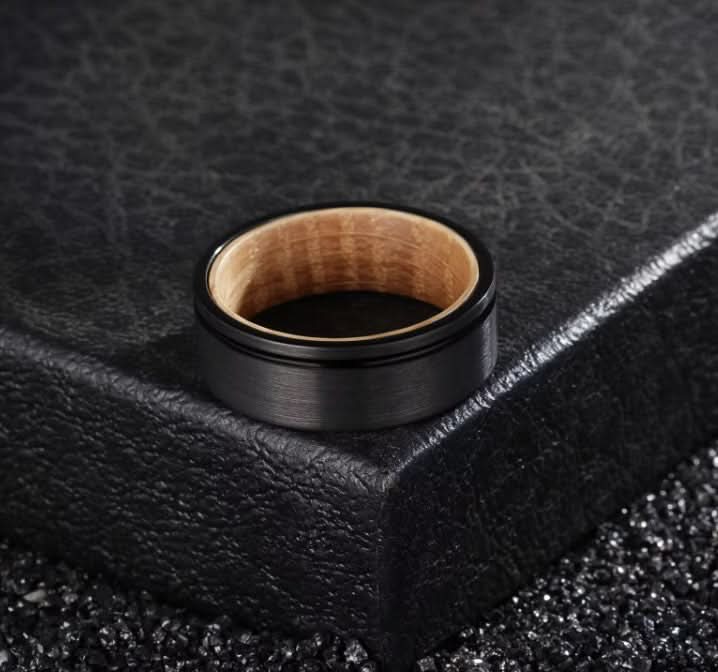 "Aster" Brushed Metal Ring