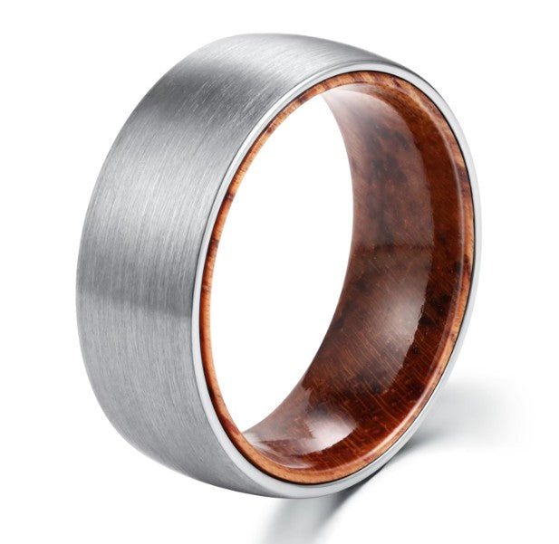 "Aster" Brushed Metal Ring