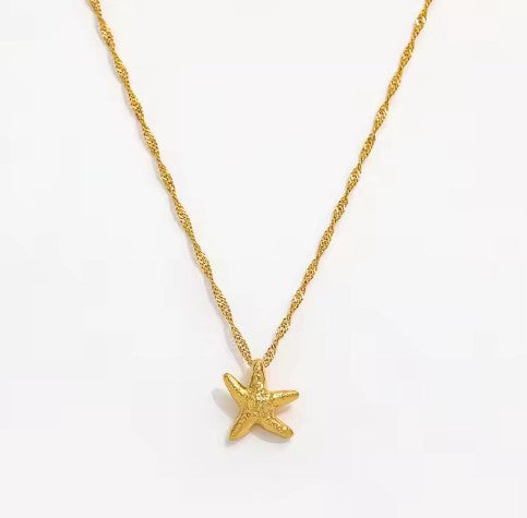 "Sea Holly" Starfish Necklace