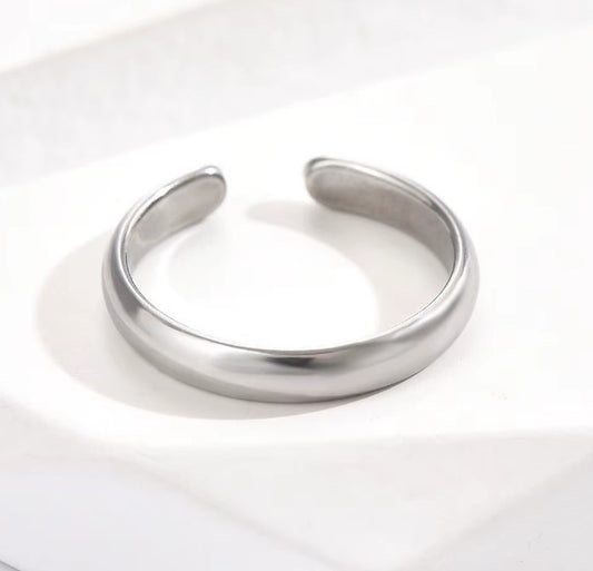 waterproof hypoallergenic silver adjustable toe ring