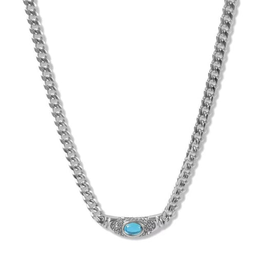 Waterproof hypoallergenic gemstone necklace 