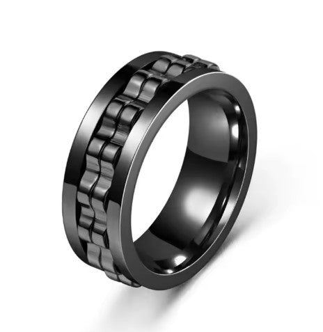"Onyx" Fidget Ring