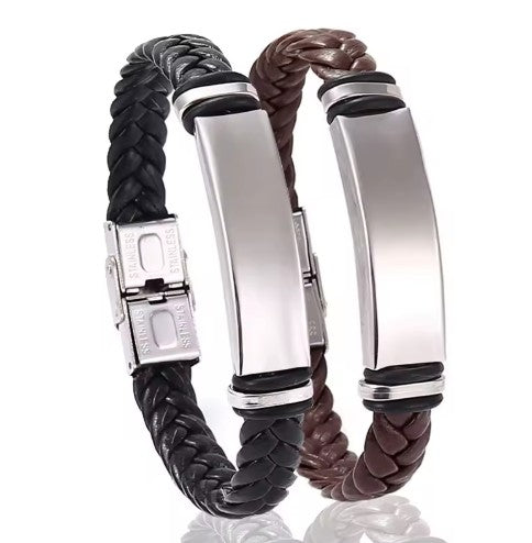 "Calix" Braided Leather Bracelet