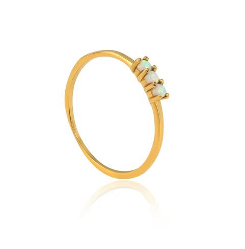 "Moonflower" Opal Ring