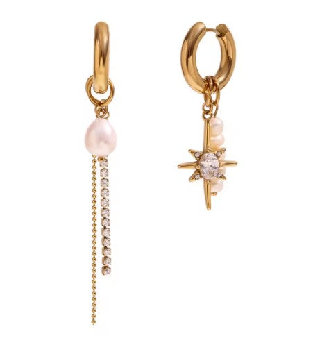 "Star Jasmine" Hoops