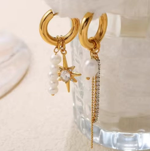 "Star Jasmine" Hoops