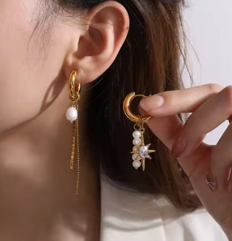 "Star Jasmine" Hoops