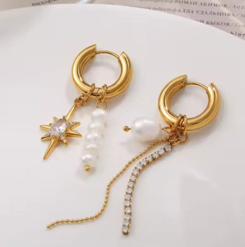 "Star Jasmine" Hoops