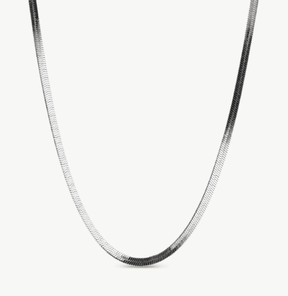 "Silver Wattle" Herringbone Necklace
