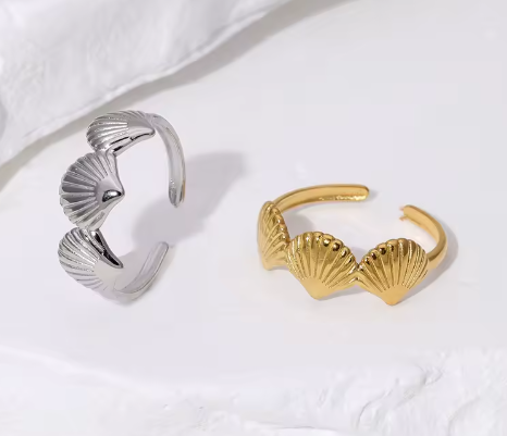 Waterproof Ocean inspired adjustable ring