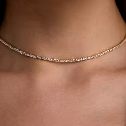 "Forget-Me-Not" Tennis Necklace
