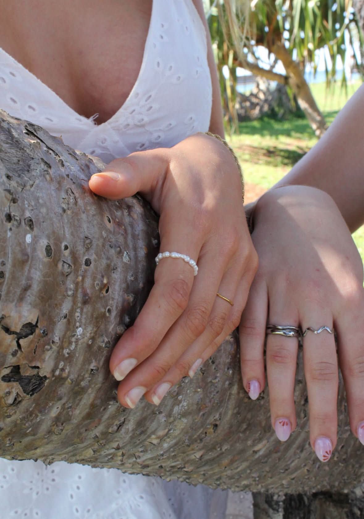 "Acacia" Pearl Ring - Wyldflower Jewellery