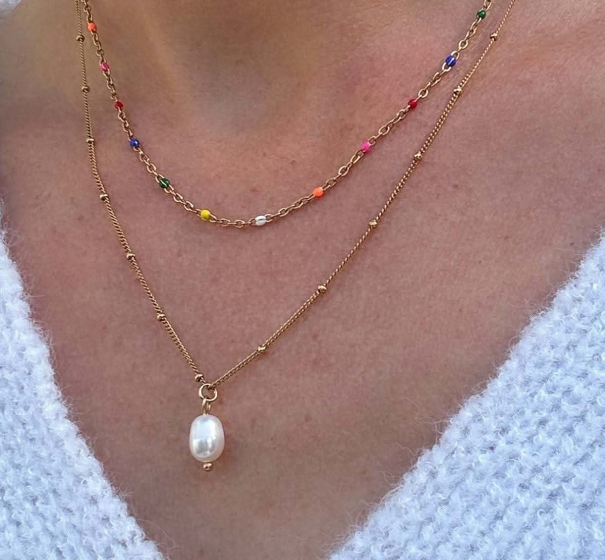 "Azalea" Beaded Neckalce - Wyldflower Jewellery