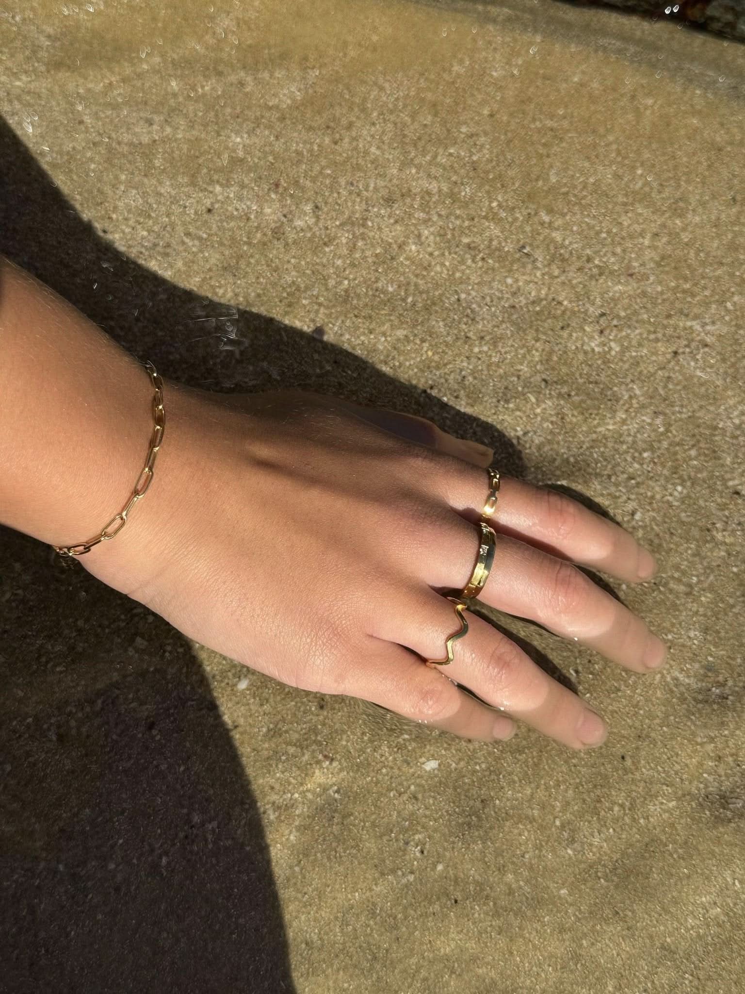 "Bachelor Buttons" Wave Rings - Wyldflower Jewellery
