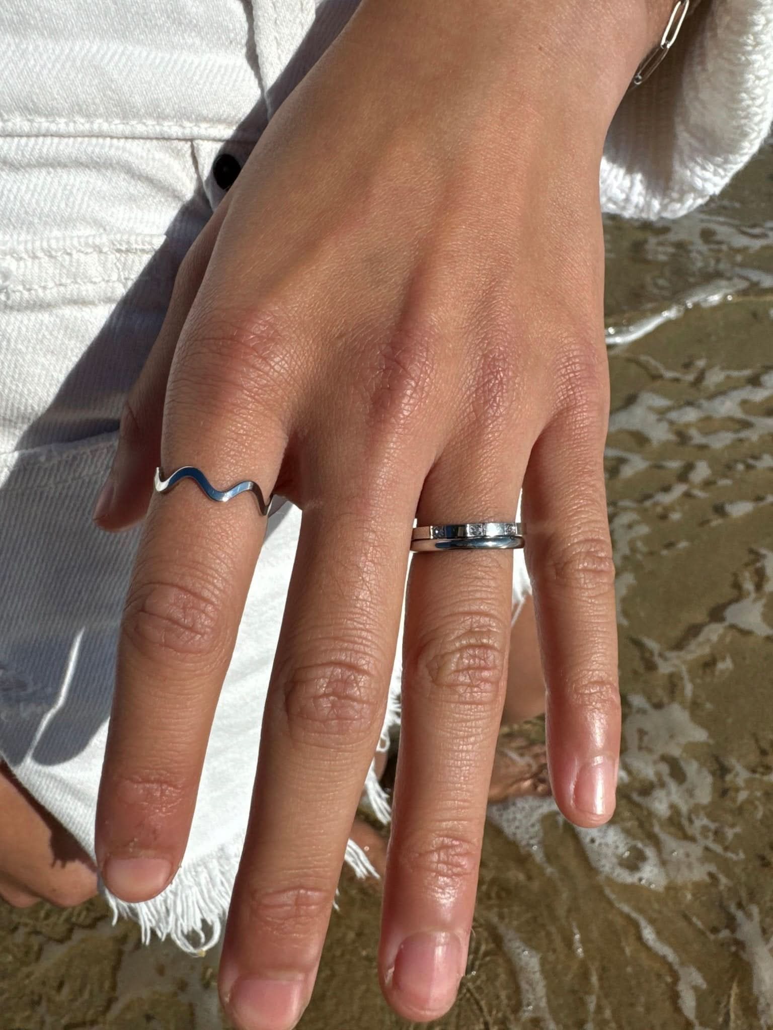 "Bachelor Buttons" Wave Rings - Wyldflower Jewellery