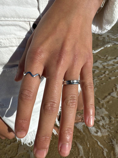 "Bachelor Buttons" Wave Rings - Wyldflower Jewellery