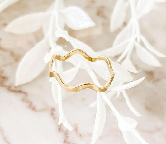 "Bachelor Buttons" Wave Rings - Wyldflower Jewellery