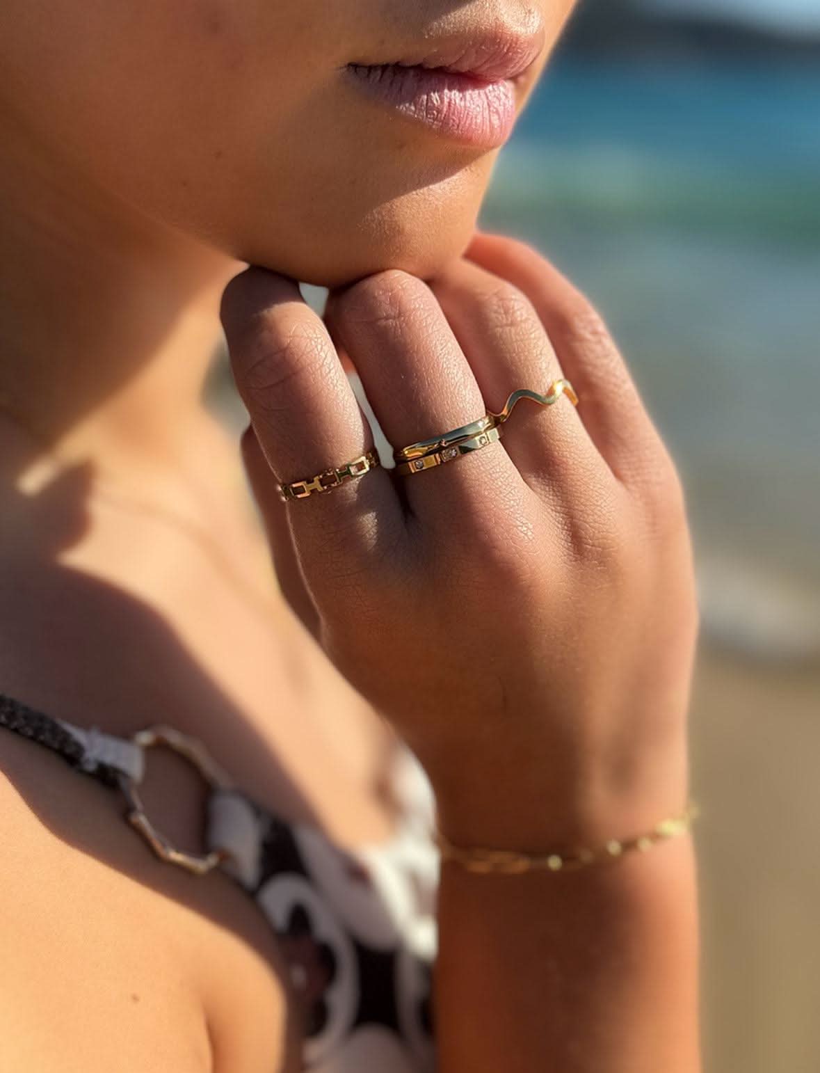 "Bellflower" Geometric Rings - Wyldflower Jewellery