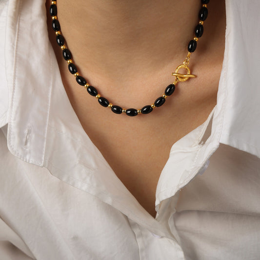 Ixia Black Agate Necklace