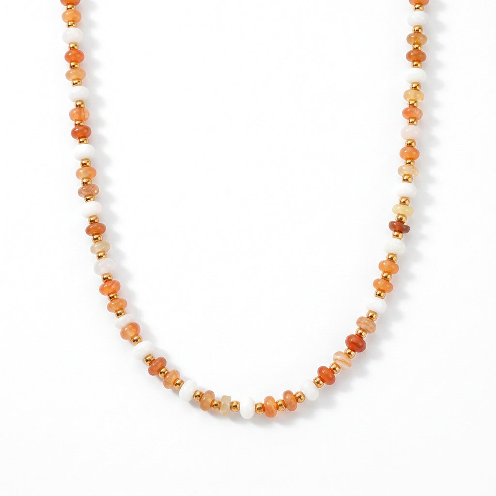 Calendula natural Yellow Aventurine bead necklace by Wyldflower Jewellery