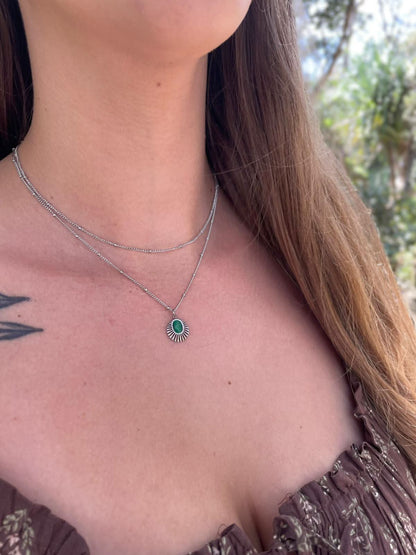 "Calla" Stone Pendant Necklace - Wyldflower Jewellery