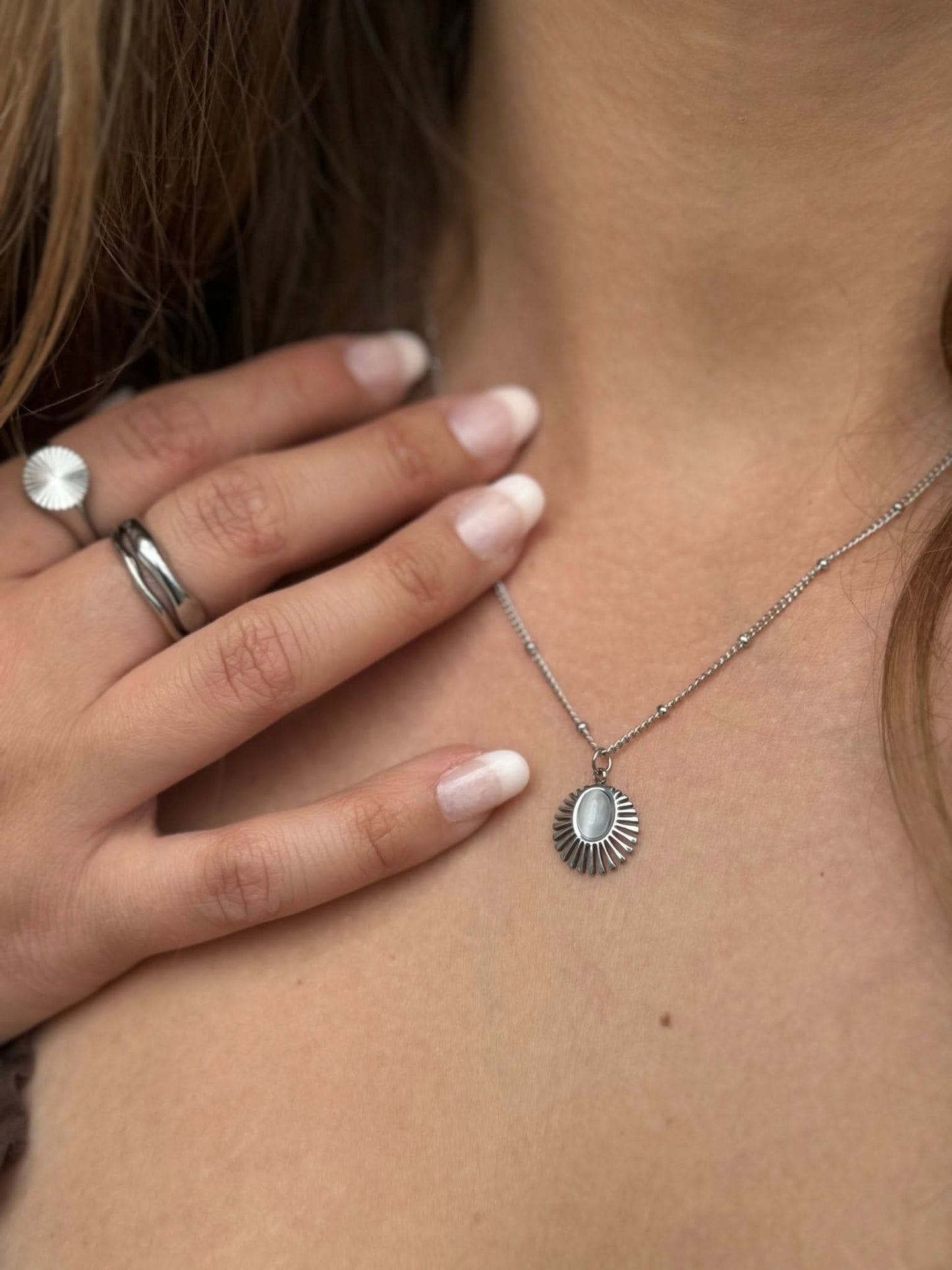 "Calla" Stone Pendant Necklace - Wyldflower Jewellery