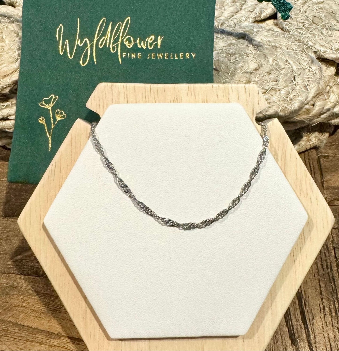 "Celandine" Wave Anklet - Wyldflower Jewellery