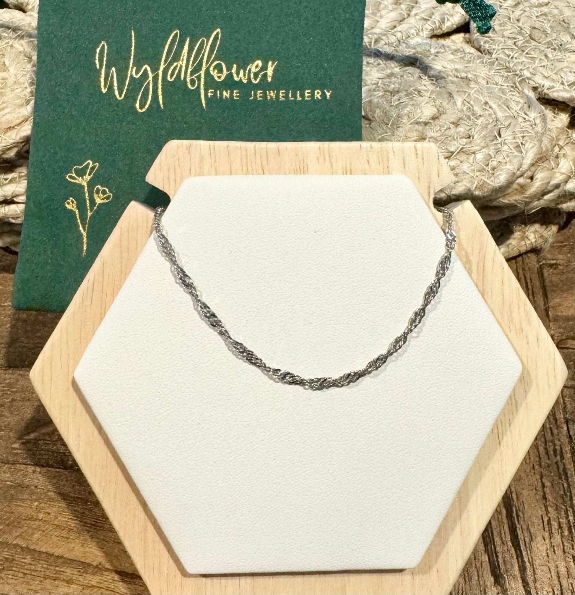 "Celandine" Wave Anklet - Wyldflower Jewellery