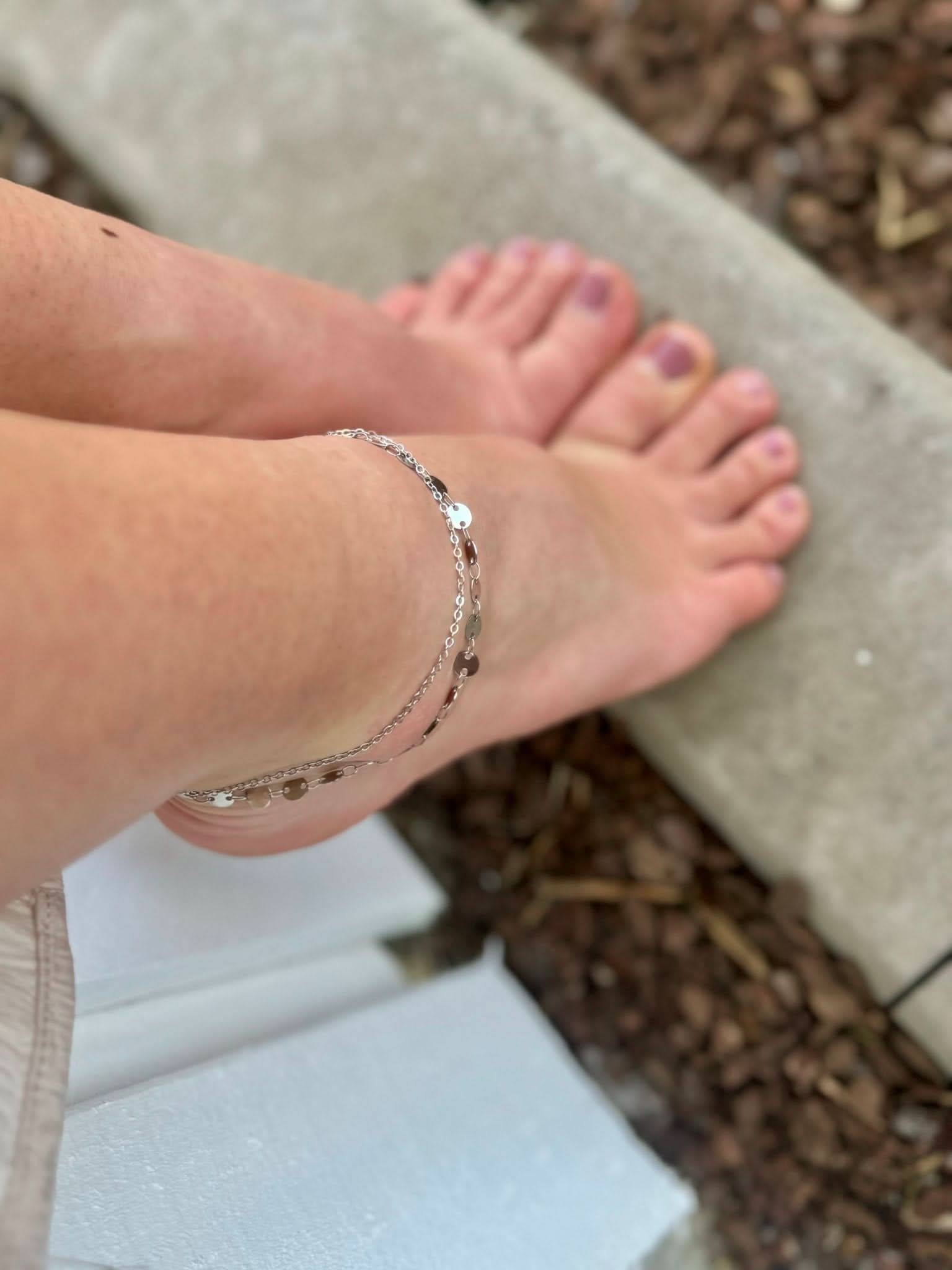 "Craspedia" Duo Anklet - Wyldflower Jewellery