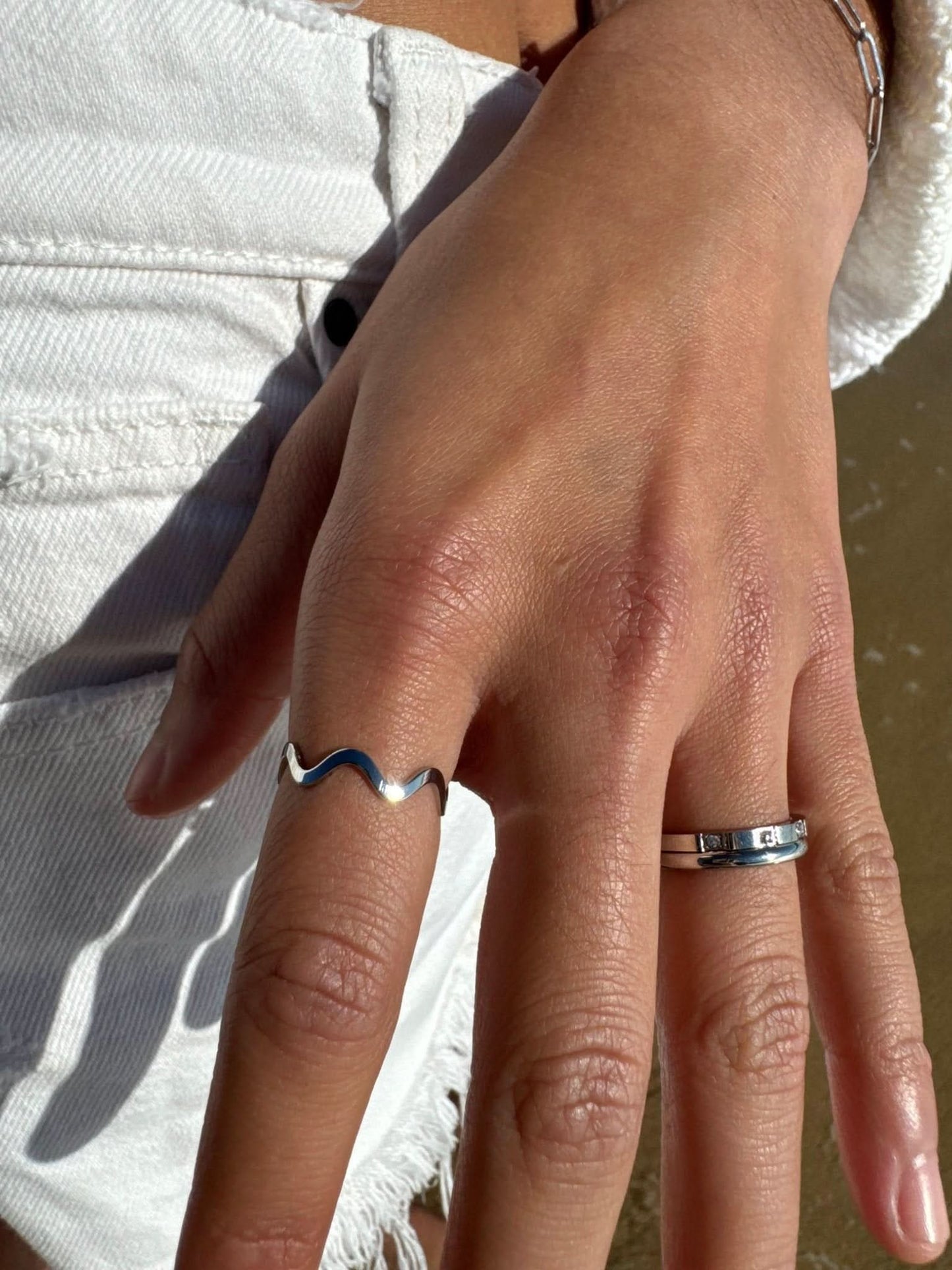 "Flame Peas" Cubic Zirconia Ring - Wyldflower Jewellery