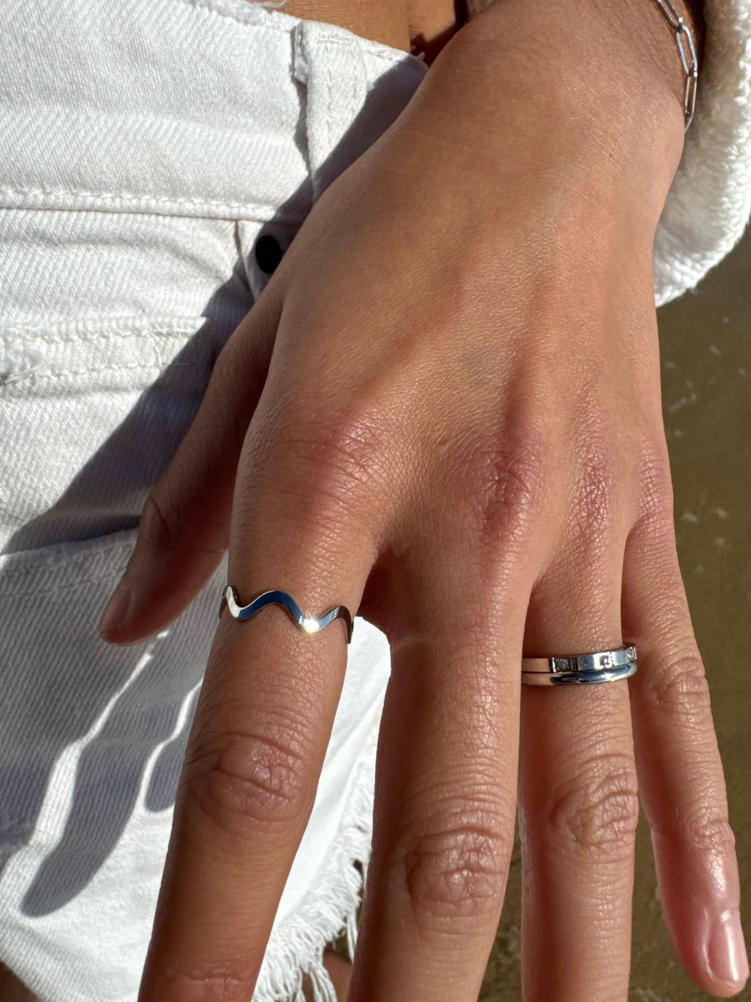 "Flame Peas" Cubic Zirconia Ring - Wyldflower Jewellery