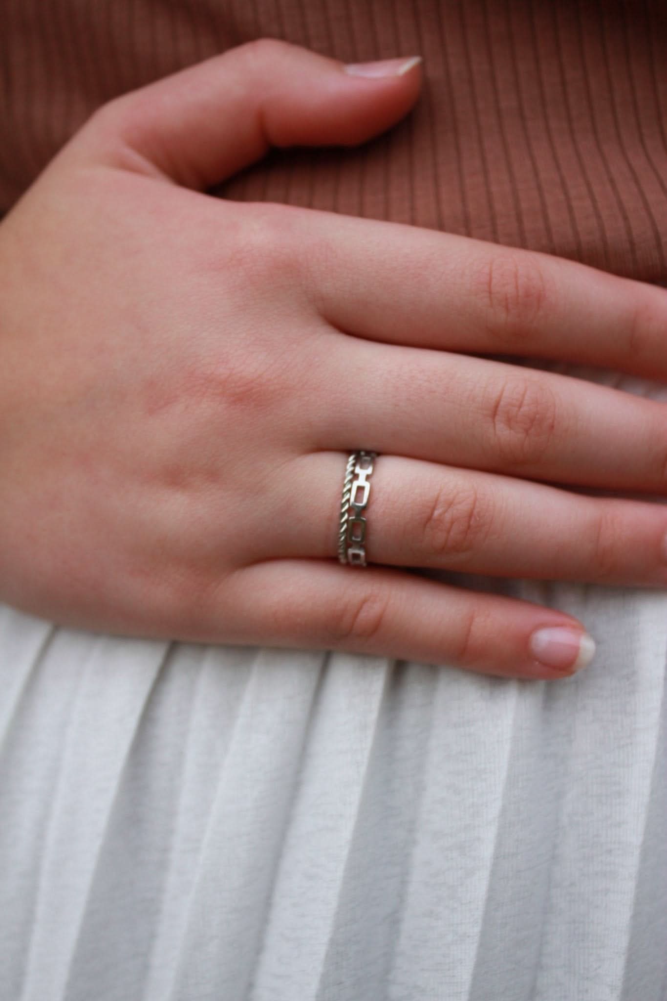"Foxglove" Twisted Band Ring - Wyldflower Jewellery