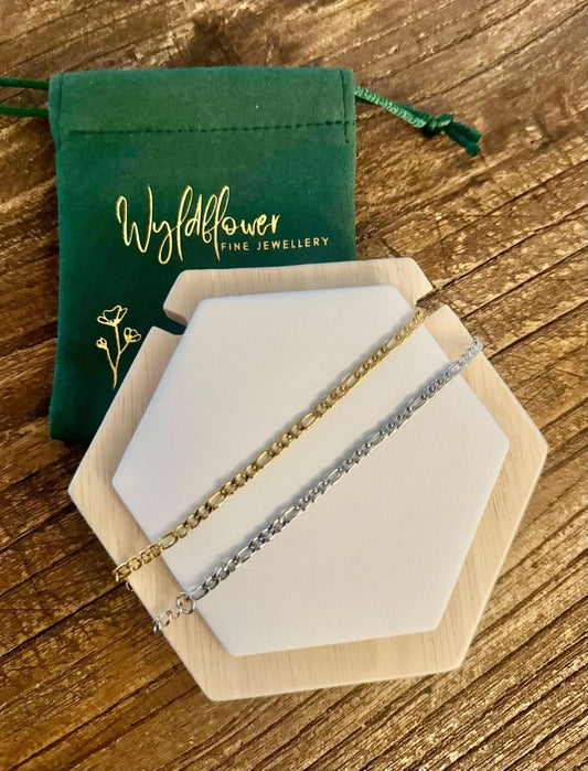 "Lily" Cuban Bracelet - Wyldflower Jewellery